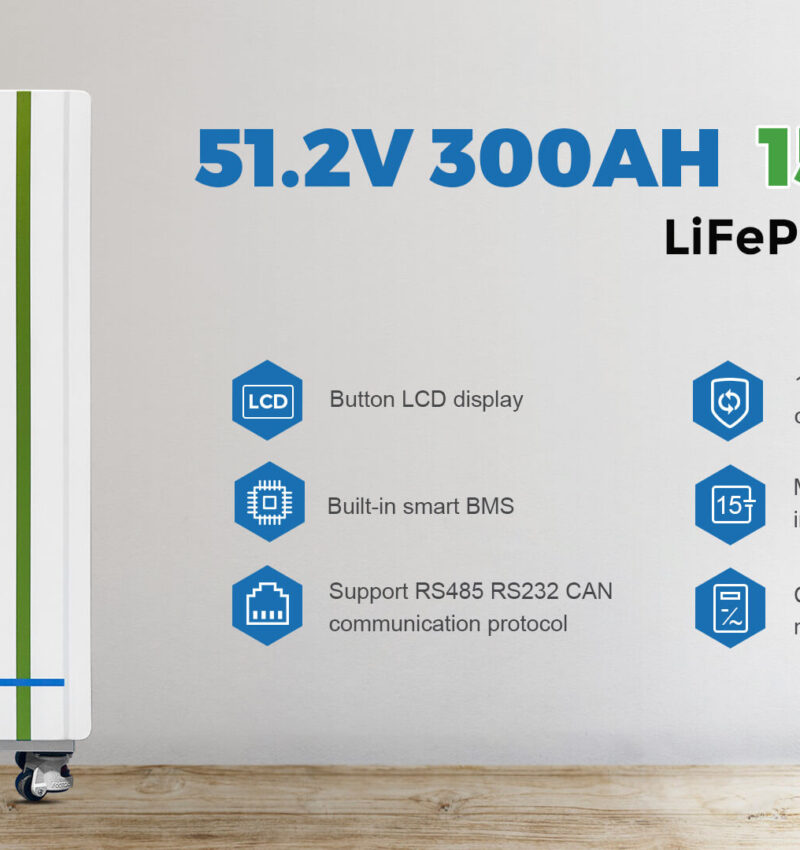 15kW Lithium phosphate battery 51.2V 300AH - Image 2